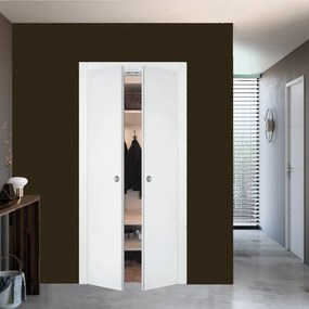 Porta per cabina armadio a battente Oxford in legno colore bianco, L 80 x H 210 cm, apertura reversibile