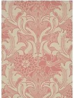 Little Greene Tapete Dahlia Scroll - Carmine