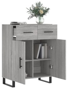 Credenza grigio sonoma 69,5x34x90 cm in legno multistrato