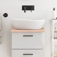 Piano Bagno 40x60x2 cm in Legno Massello Non Trattato 3156002