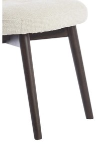 Set di sedie da pranzo color crema in imbottito 2 pz Sinosa – Light &amp; Living