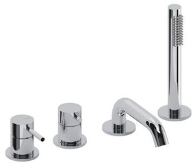 Rubinetto per vasca getto laminare cristallino Loop cromo spazzolato SANYCCES