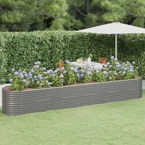 Letto Giardino Acciaio Verniciato A Polvere 440x80x68 Cm Grigio /