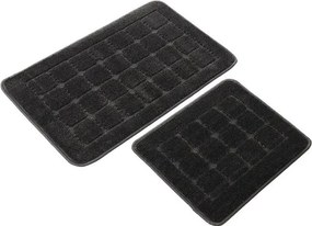 Set di tappetini per il bagno color antracite 2 pz 50x80 cm Kareli – Foutastic