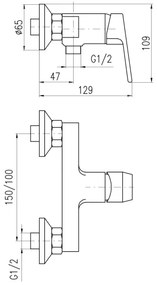 RAV Slezák CO181.5CMATZ - Miscelatore doccia COLORADO nero/oro