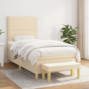 Giroletto A Molle Con Materasso Crema 100x200 Cm İn Tessuto /
