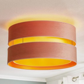 Plafoniera soffitto Golden Duo Duolla, dimmerabile, Violetto / Fucsia / Rosa, Soggiorno / Sala da pranzo, Tessuto / Stoffa / Seta, Giovanile, Plafoniera