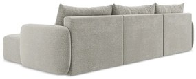 Divano angolare grigio chiaro allungabile/con contenitore Kalena – Makamii