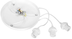 Lampada a sospensione con cavo BOHO 3xE27/60W/230V bianco/iuta