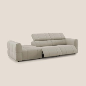 Giotto Divano con terminale e opzione relax elettrico in microfibra effetto velluto impermeabile T09