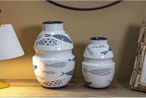 Vaso Ceramica Fish Cm Ø 15X24