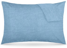 Coppia federe cotone blu