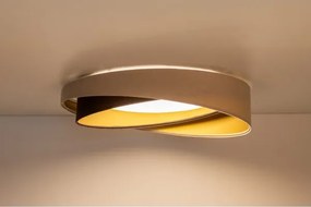 Plafoniera LED dimmerabile SM. GALAXY M. 24W/230V Ø55 cm beige/marrone/oro + telecomando