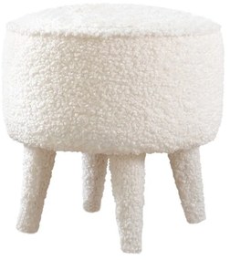 Pouf bianco per bambini in tessuto bouclé Moouv - Artie