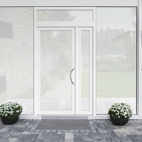 Portoncino d'ingresso Condo17 con vetro L 90 x H 210 cm in alluminio bianco, apertura spingere a sinistra