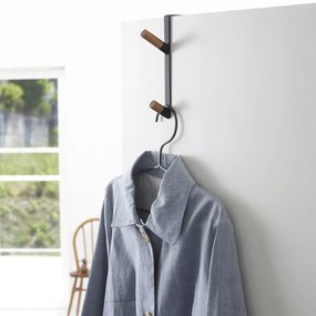 Gancio per porta in metallo nero 1,5 cm Tower - YAMAZAKI