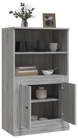 Credenza grigio sonoma 60x35,5x103,5 cm in legno multistrato