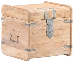 Baule 40x40x40 Cm İn Legno Massello Di Acacia /