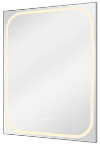 Specchio Remix con illuminazione integrata bagno rettangolare SENSEA L 60 x H 80 x P 3 cm grigio / argento