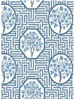 GP & J Baker Carta da parati Royal Maze - Royal Blue