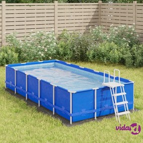 vidaXL Telo Sotto Piscina Grigio Chiaro 420x220 Geotessile Poliestere