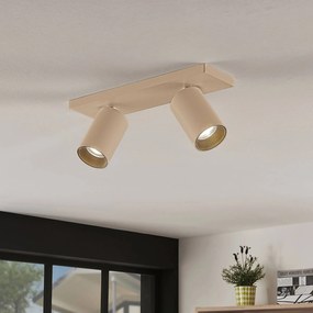 Faretto Arcchio Brinja, marrone, angolare, Ø 6 cm, a 2 luci, GU10