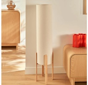 Atmosphera - Lampada da terra KEYAH 1xE27/25W/230V in legno di hevea