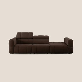 Giotto Divano con terminale e opzione relax elettrico in microfibra effetto velluto impermeabile T09