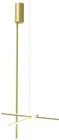 Flos Coordinates Ceiling 1 Long Lampada sospesa 78 H.172 cm a luce diffusa in alluminio Anodizzato Champagne