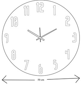 Orologio da parete tondo D50 in legno laminato RSN - NATURA