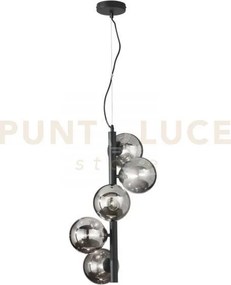 Lampadario a sospensione honey nera 5 luci attacco g9 36,1x60,4x183...