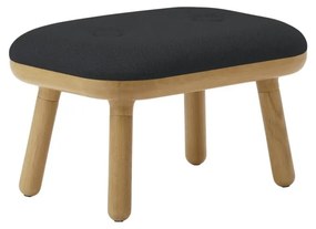 Sgabello color antracite/di colore naturale Paff Low – UMAGE