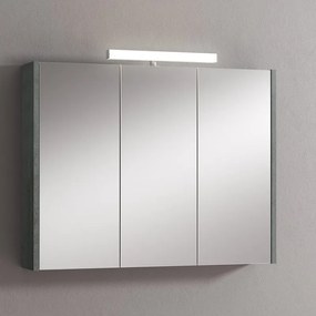 Pensile con luce Akira L 90 x P 15.5 x H 70 cm cemento