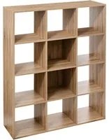 Libreria in legno 12 scomparti 101x32x134 cm
