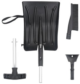 Kit Pala Da Neve 3 İn 1 Nero İn Alluminio /
