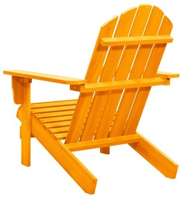 Sedia da giardino adirondack legno massello di abete arancione
