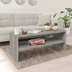 Tavolino da salotto grigio sonoma 100x40x40cm legno multistrato