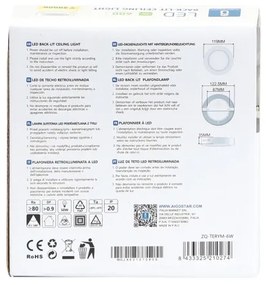 Aigostar - LED Plafoniera LED/6W/230V diametro 12,3 cm 3000K bianco