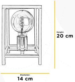ONLI - Lampada da tavolo FLOKI 1xE27/15W/230V 20 cm nero/rame