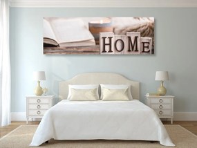 Stampa su tela – Lettere di legno con scritta Home