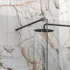 Kamalu - Box doccia nicchia scorrevole nero senza telaio 150 cm | KNM4000N