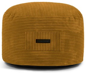 Poggiapiedi color senape con rivestimento in velluto a coste Om 60 – SLOWDOWN