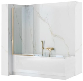 Schermo vasca Rea Elegant Gold 80