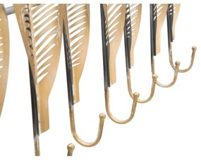 Appendiabiti da parete in metallo color oro Long Leaf - Mauro Ferretti