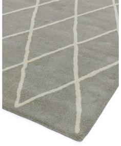 Tappeto in lana grigio tessuto a mano 80x150 cm Albany - Asiatic Carpets