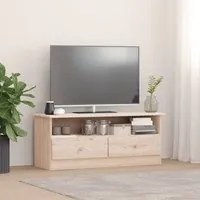 Mobile TV con Cassetti ALTA 100x35x41 cm Legno Massello di Pino 353933