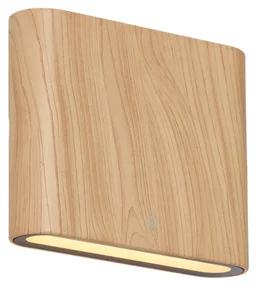 Lampada da parete scandinava da esterno in legno 11,5 cm con LED IP65 - Batt