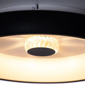 Lampada da soffitto nera con LED e telecomando - Ghislaine