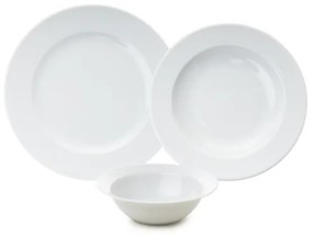 Set da tavola 18 pezzi in porcellana bianca