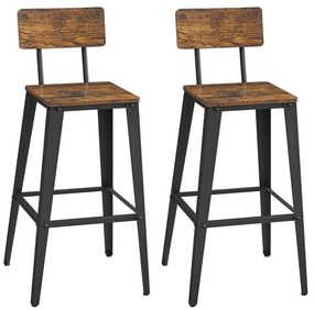 Sgabello da bar AVEN marrone/nero